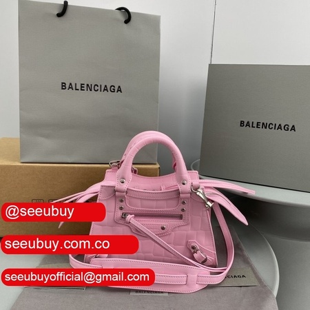 High Quality Balenciaga cuag pink crocodile bag