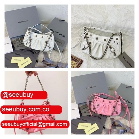 Wholesale Balenciaga 2022 21CM Crocodile Cheap Fake Le Cagole Purses Best Quality