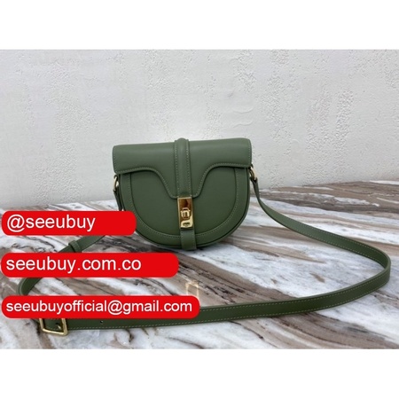 High Quality Celine Small green Besace 16 Bag in satinated calfskin