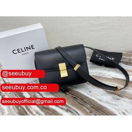 Replica Celine Teen Classic Leather Shoulder Black Bag