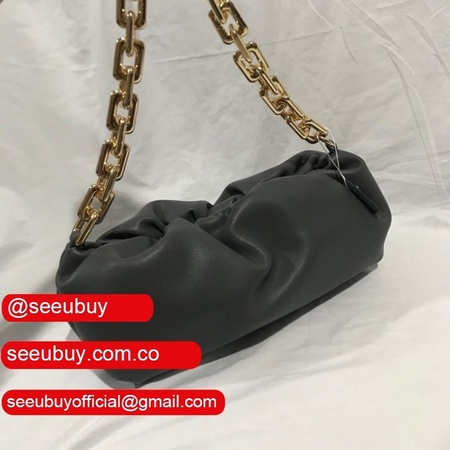 Top Quality Bottega Veneta The Chain Pouch Cloud Dark grey bag