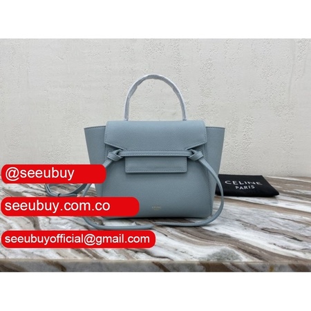 Celine Replica Grained Calfskin Nano Belt Bag Blue