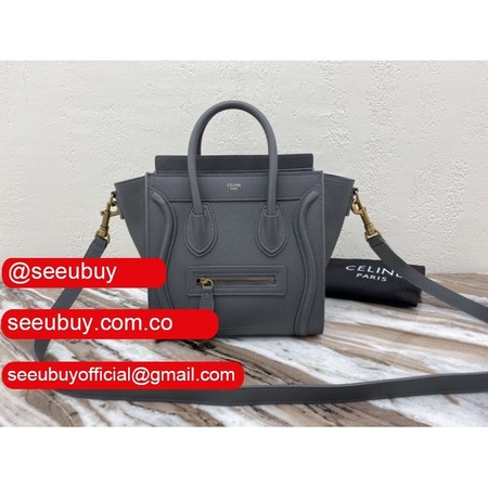 Celine Replica Luggage nano shopper handbag Shoulder Gray bag