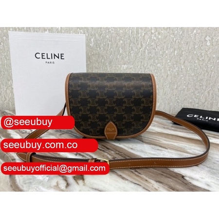 Replica Celine Medium Folco Bag In Triomphe Canvas