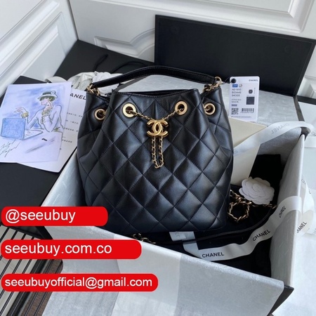 CC Top Quality vintage bucket Replica Black bag