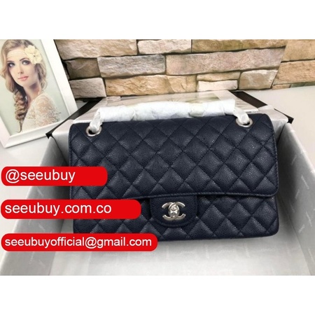 Best CC Classic Flap Bag Caviar Leather