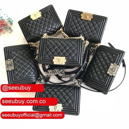 High Quality CC Le Boy 20cm Replica Best Black Bags