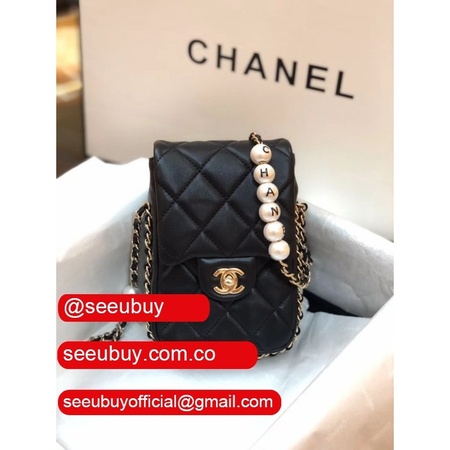 Replica CC 7 Star High Quality AS1624 Flap Black bags