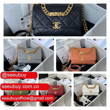 Wholesale China AAA+ AS2711 Mini Flap Bag Grained Calfskin & Gold-Tone Metal