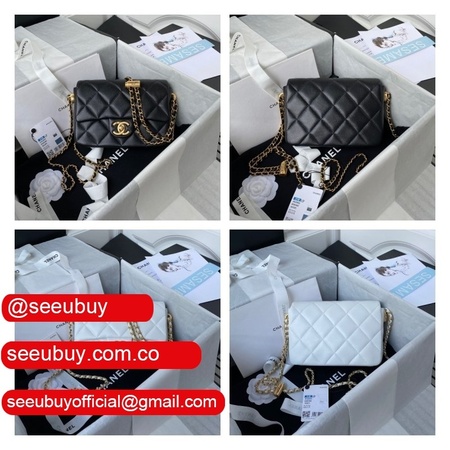 2022 Wholesale Mini Flap Bag with Top Handle Grained Calfskin & Gold-Tone Replica Bags