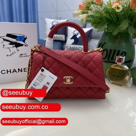 Replica Coco Handle Flap A92990 Bag Red Chain Shoulder