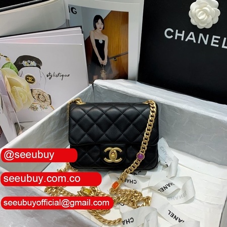 Top Quality CC AS2379 Boy Flap Black Bag