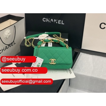 2021 Replica Outlet Flap AS2388 Green CC Bag Sale