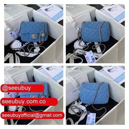 Best Replica AS1786/AS1787 light/deep Blue color Denim Handbags 2022