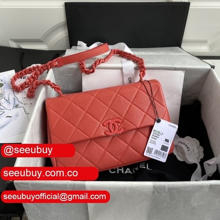 Designer Flap CC AS2303 Red Replica Bags Online Sale