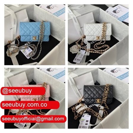 AS3225 Waist Best Quality Grained Shiny Fake Bag