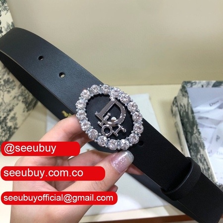 Wholesale Christian Dior AAA Belts 30mm Black Replica