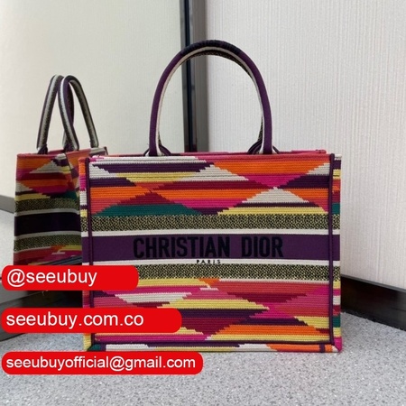 Replica Dior Oblique Book Tote Termurah Multicolor AAA+ Bag