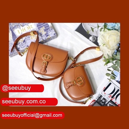 Replica Luxury Dior Bobby Bag Brown Box Calfskin