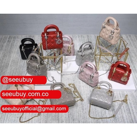 AAA+ Christian Lady Dior Replica 17CM Handbags Online Purchase