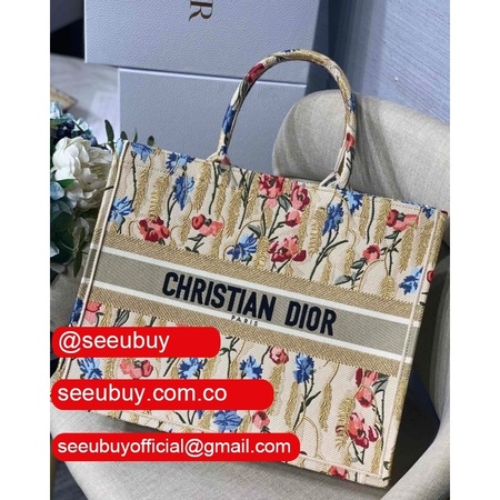 Christian Dior Replica Book Tote Oblique Embroidery