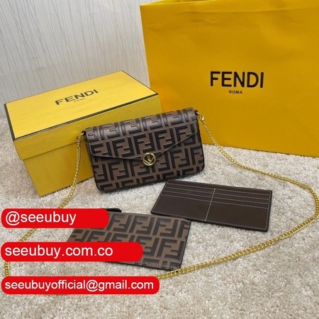 Fendi Best Fashion 212200 Maca embossing Brown Bags