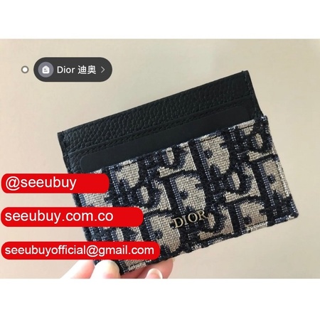 Replica Dior Oblique Jacquard Card Holder