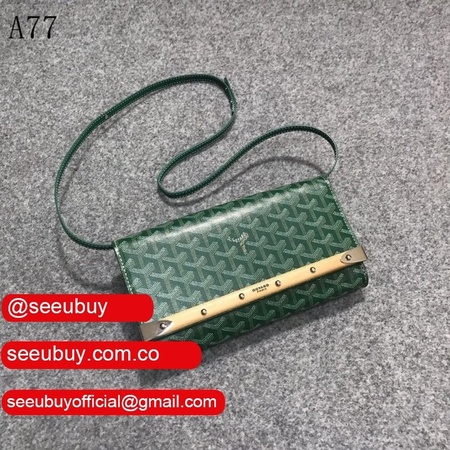 AAA+ Goyard Monte Carlo Crossbody Green bag