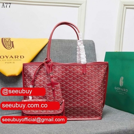 Cheap Top Quality Goyard Classic Chevron St. Louis PM Totes Red Bags