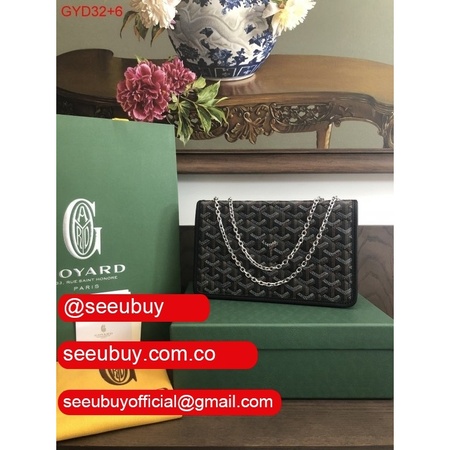 Replica Goyard Top Quality Chain Alexandre III Black Bag