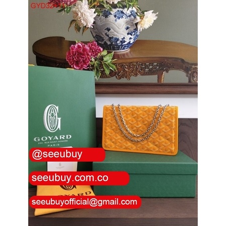 Replica Goyard Top Quality Chain Alexandre III Yellow Bag