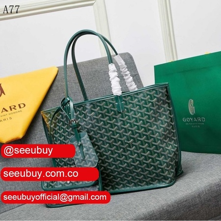 UK Goyard Classic Chevron St. Louis PM Totes Green Bags