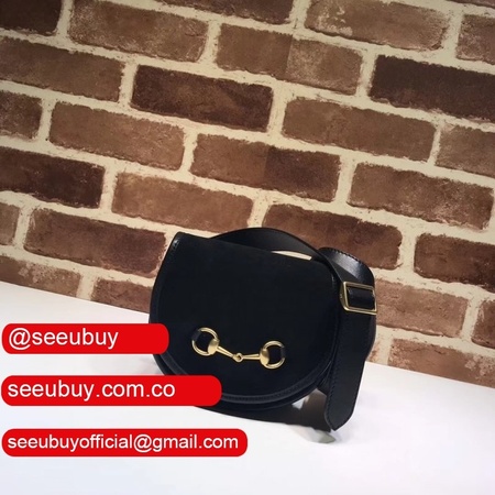 Luxury Gucci Replica Suede Belt 384820 Bag with Horsebit