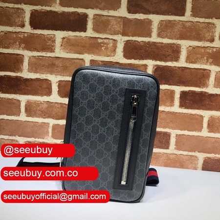 Replica AAA+ Gucci Messengers GG Black belt Purses 478325 GG Supreme