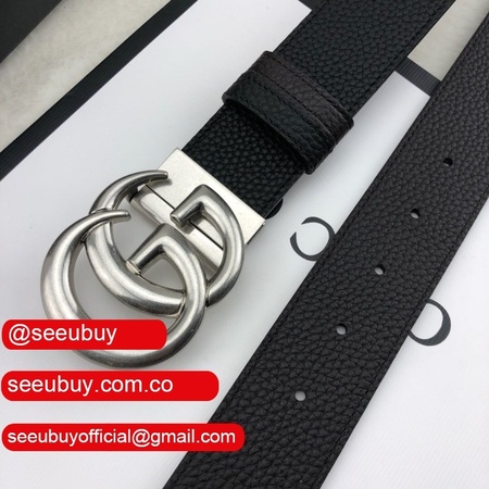 AAA+ Gucci 38mm Replica GG sliver/golden black Belt