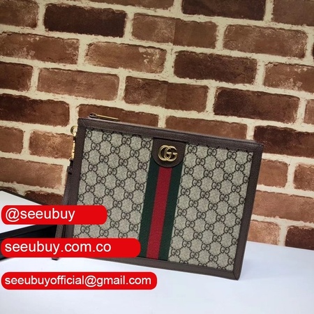 High Quality Gucci GG Supreme Pouch With Three Little Pigs 557697 Clutches