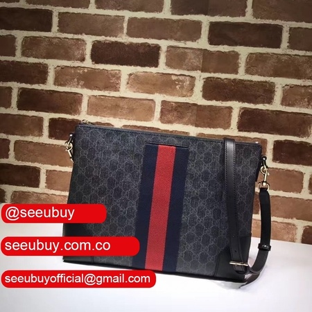 7 Star Gucci Fake 474139 GG Supreme Wide Messenger