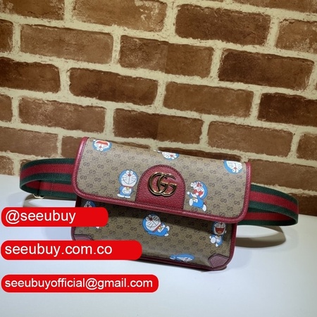 Beige Doraemon x Gucci Replcia small belt 647817 bag