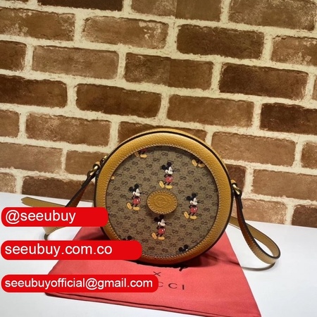 Best Beige Disney x Gucci round shoulder 603938 Replica bag