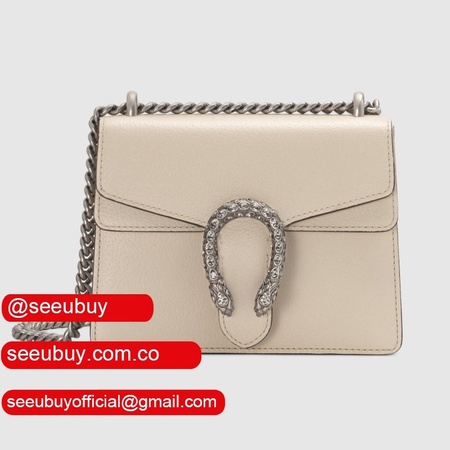 Buy Online Gucci Dionysus GG Surpeme Mini 421970 White Bag