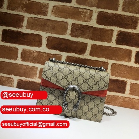 Gucci Replica Dionysus GG Supreme mini 421970 Red Fake bag