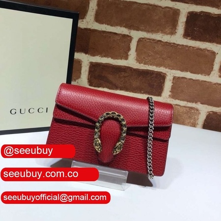 Top Quality Gucci Hibiscus red leather Dionysus leather super mini bag 476432