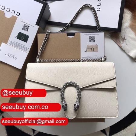 Wholesale Replica Gucci 400249 Dionysus GG Supreme Shoulder White Bag