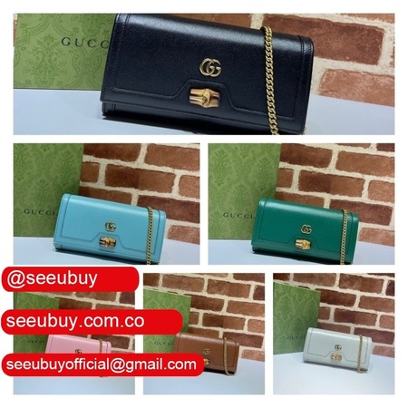 Gucci AAA+ 658243 Diana chain wallet Replica leather Fashion