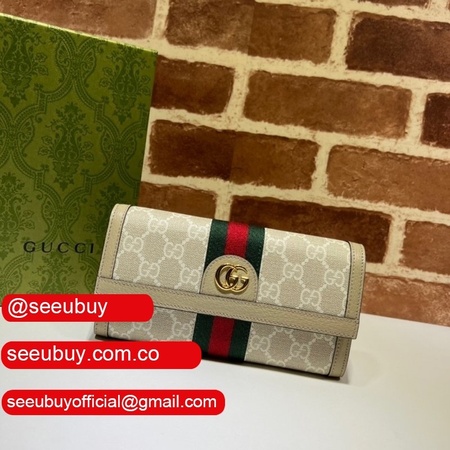 Gucci Copy GG Supreme 523153 Ophidia Continental Replica Wallet