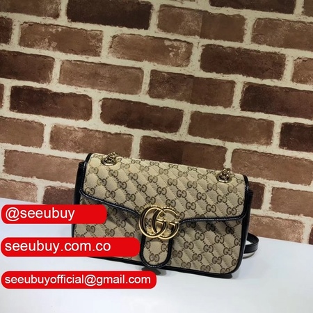 7 Star Gucci Replica 443497 GG Canvas Marmont Small Shoulder 36CM Bag