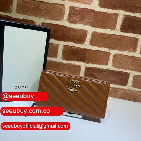 Replica Gucci 443123 GG Marmont zip around wallet