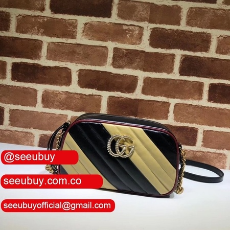 Replica Gucci 447632/448065 Leather GG Marmont Small Matelasse Shoulder