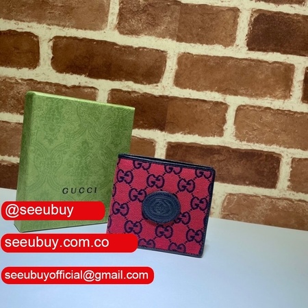 Rose/Blue Gucci Replica GG Multicolor wallet in multicolor canvas