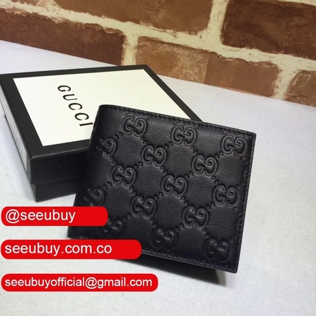 Top Quality Gucci Replica Black Gucci Signature 365466 Wallet